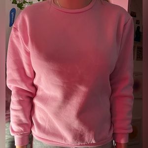 pink crewneck